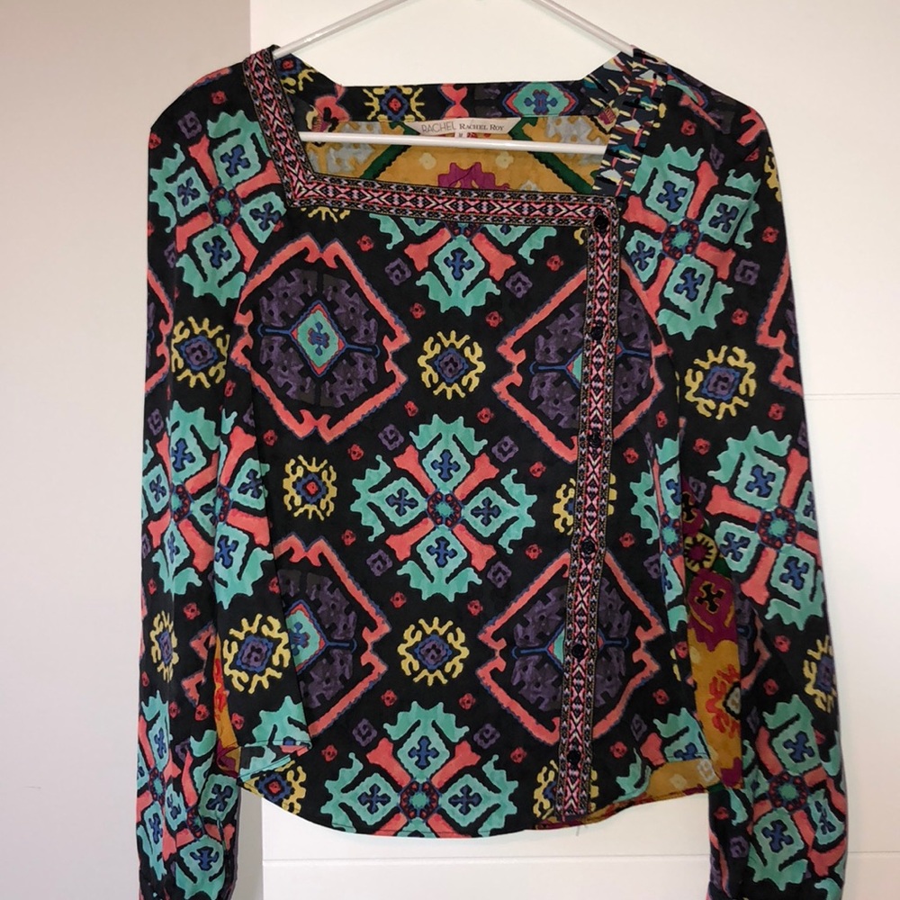 Mixed Print Button Up